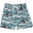 thumbnail image 1 of Boys Swim Trunks Beach Board Shorts Quick Dry Toddler Swimsuit Bathing Suits with Mesh Lining, 1 of 6