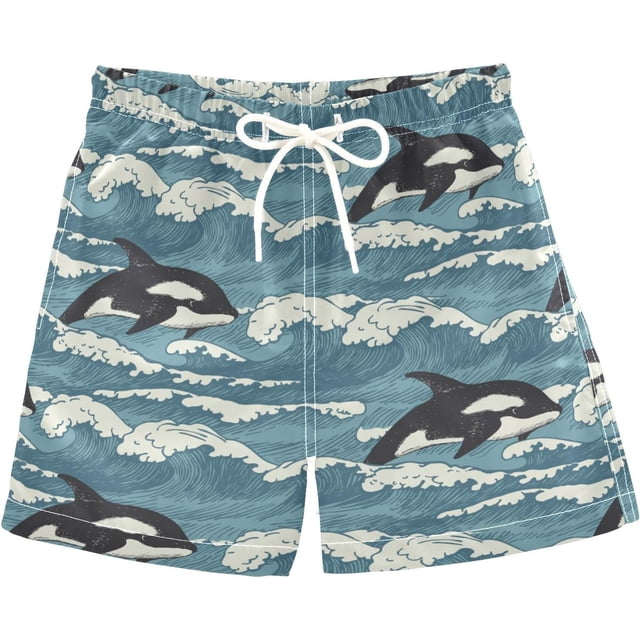 Boys Swim Trunks Beach Board Shorts Quick Dry Toddler Swimsuit Bathing Suits with Mesh Lining