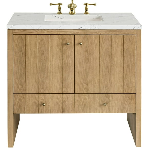 James Martin Vanities 435-V36-3Enc Hudson 36" Free Standing Single Basin Poplar Wood