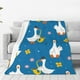 thumbnail image 1 of Fotbe Cartoon Goose Manta de Franela Acolchonada con Estampado, Súper Suave y Esponjosa, Extra Grande para Sofá, Cama, Uso Todo el Año-60"x50", 1 of 7