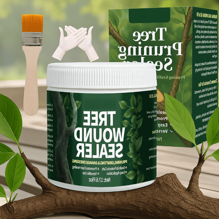 500g Tree Sealer and Dressing with Brush and Gloves Water-Based for Pruning Cuts Grafting Bark Repair