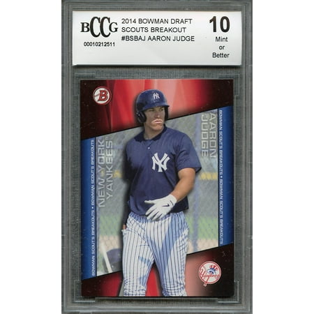 2004 Bowman Draft Rookie Card - 2014 bowman draft scouts breakout #bsbaj AARON JUDGE yankees rookie BGS BCCG 10