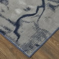 thumbnail image 5 of Feizy Gaspar Modern Abstract, Blue/Gray/Ivory, 1'6" x 1'6" Swatch Easy Care Fade Resistant Stain Resistant Industrial Watercolor Design Carpet for Living Dining Bed Room, 5 of 8