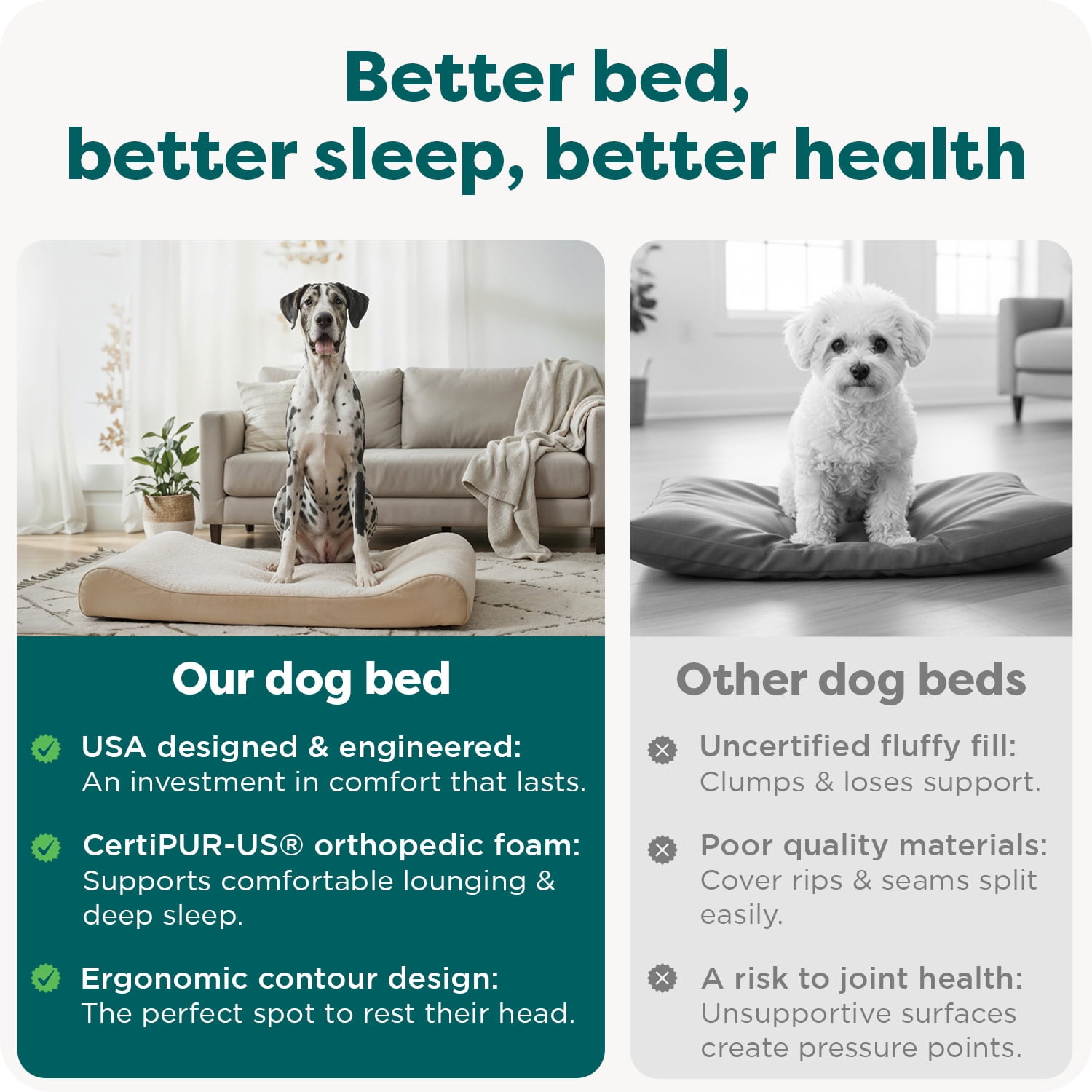 FurHaven Pet Dog Bed | Orthopedic Ultra Plush Luxe Lounger Pet Bed for Dogs & Cats, Cream, Jumbo Plus
