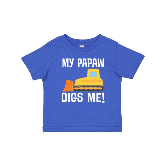 Inktastic Papaw Loves Me Grandson Truck Boys Baby T-Shirt