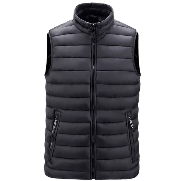 Winter Clearance 2023! purcolt Men's Autumn Winter Lightweight Puffer Vest Outdoor Casual Stand Collar Zip up Jacket Coat Vest Packable with Pockets for Hiking Travel Running