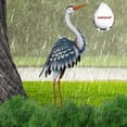 thumbnail image 6 of Teresa's Collections 33.86 inches Blue Heron Garden Statue Sculpture, Metal Yard Art Large Bird Garden Decoration for Patio Pool Lawn Outdoor Party Decor, Gifts for Mom, 6 of 10