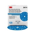 thumbnail image 3 of 3M 36174 Hookit Blue Sandpaper 6" Disc - 120 Grade Multi-Hole 50/Bx, 3 of 3