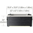 thumbnail image 3 of Open Box MSpa Oslo 6 Person Squared Hot Tub w/Hydro Massage Jets & LED Strip, 3 of 11