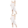 thumbnail image 4 of Sonducket de mujer de cintura alta Casual Irregular reemplazo de otoño transpirable Color sólido plisado hogar Oficina niñas faldas XS XS Blanco 2Conjunto, 4 of 6