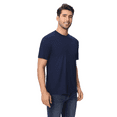 thumbnail image 6 of Crewneck Short Sleeve T-Shirt, Dry Fit Poly Shirt for Men, 100 Polyester Navy Tee, M, 6 of 6