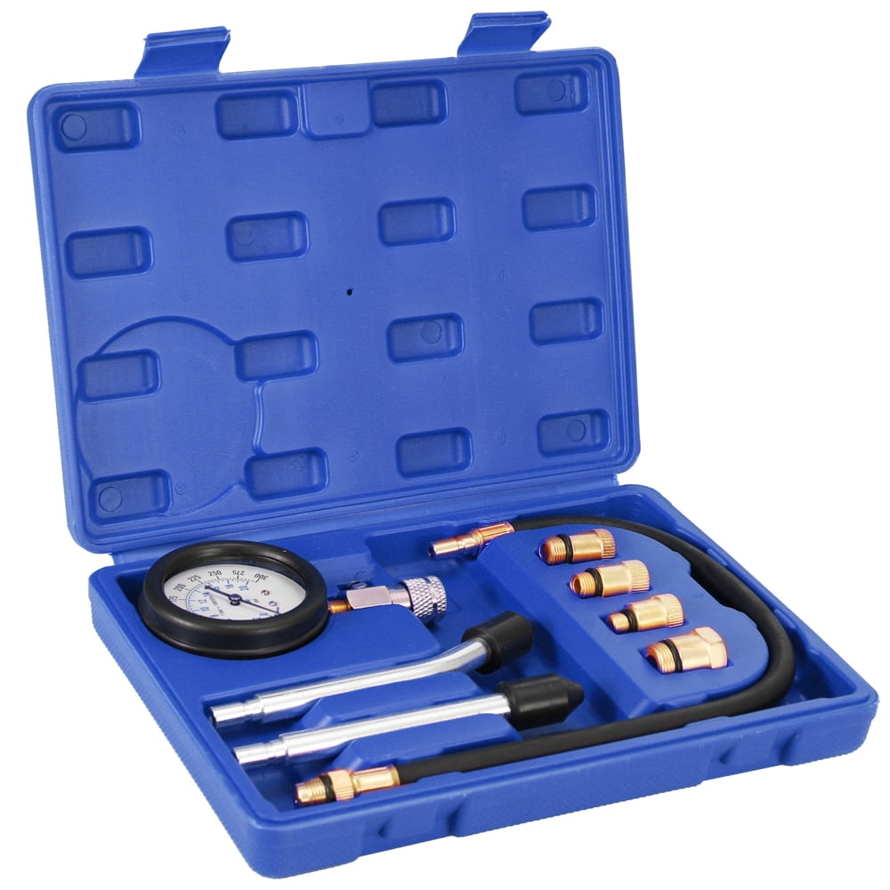 0-300 PSI Engine Cylinder Pressure Gauge Diagnostic Tool Compression Tester Kit 
