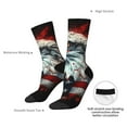 thumbnail image 4 of KLL USA Bald Eagle Print Cool Socks Men's Women's Crew Socks Funny Crazy Novelty Stockings, 4 of 6
