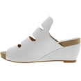 thumbnail image 3 of Bellini Whit Womens Open Toe Comfort Wedge Sandal 8 Wide White Smooth, 3 of 5