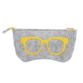 thumbnail image 1 of tredstone Glasses Pattern Felt Glasses Box Bags Zipper Closure Eyewear Pouch Light Portable Glasses Protective Organizer, 1 of 8