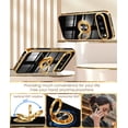 thumbnail image 5 of KOMI for Google Pixel 9 Case,Pixel 9 Pro Case with 2X Screen Protector, 360° Rotatable Ring Holder Magnetic Kickstand,Plated Gold Edge Slim Soft TPU Protective Cover for Google 9 (Black), 5 of 5