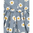 thumbnail image 2 of imagikids Daisy Floral Girls Button Down Chambray Dress Toddler to Big Kid Sizes, 2 of 4