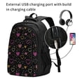 thumbnail image 2 of Daiia Heart and Stars Pattern USB Charging Backpack for Men and Women, Anti-Theft Backpack,Travel Backpack,School Backpack,College Backpack,Laptop Backpack, 2 of 7