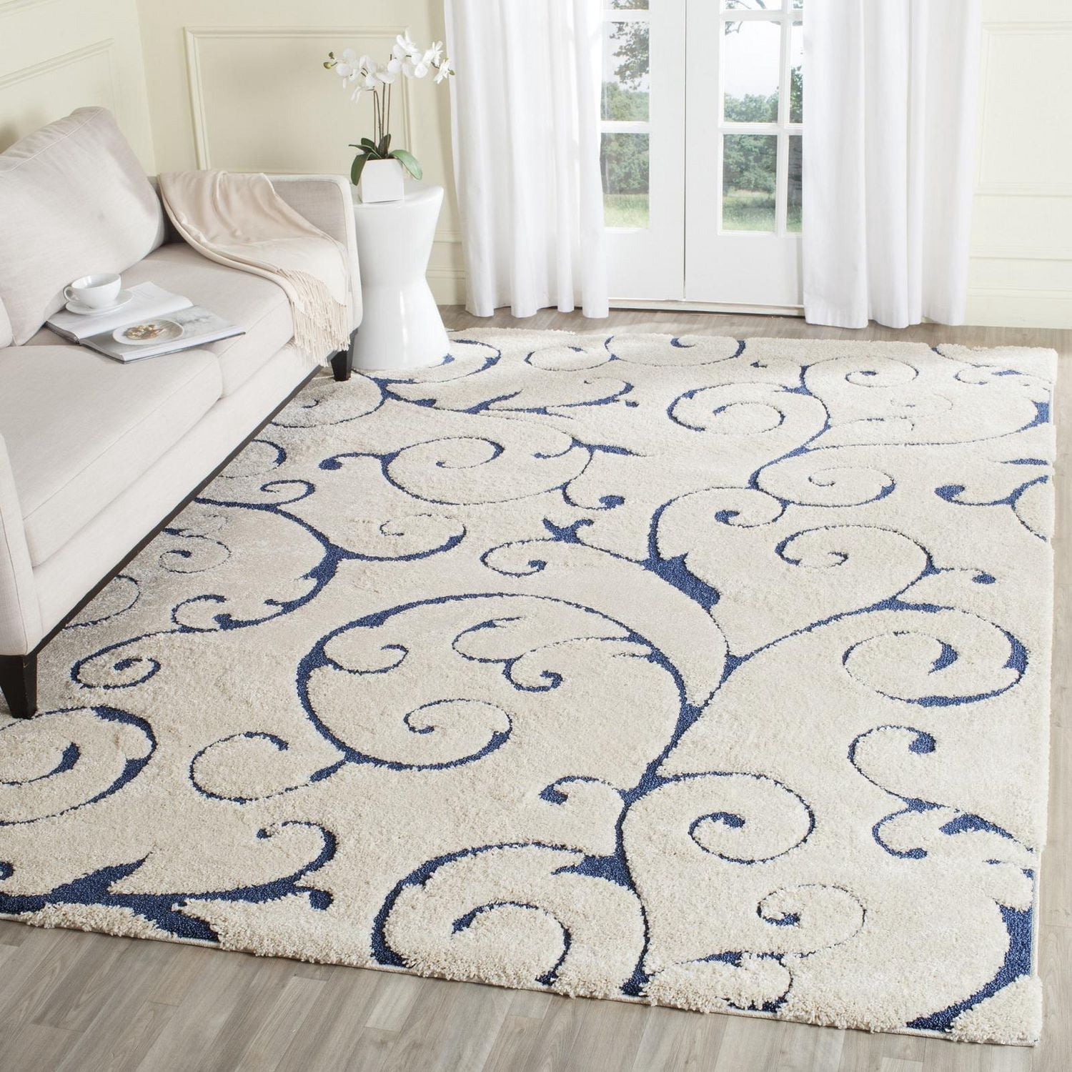SAFAVIEH Florida Douglas Tapis Vignes Florales Shag
