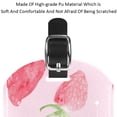 thumbnail image 4 of Square 2Pack PU Leather Strawberries Cruise Luggage Tag with Privacy Cover and Name ID Tag for Travel Handbags Backpacks Luggage Tags, 4 of 6