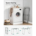 thumbnail image 3 of Foldable Gullwing Metal Structure Laundry Drying Rack, Space-Saving Clothes Drying Rack, 22.2 x 68.1 x 38 Inches, with Sock Clips Gray, 3 of 5