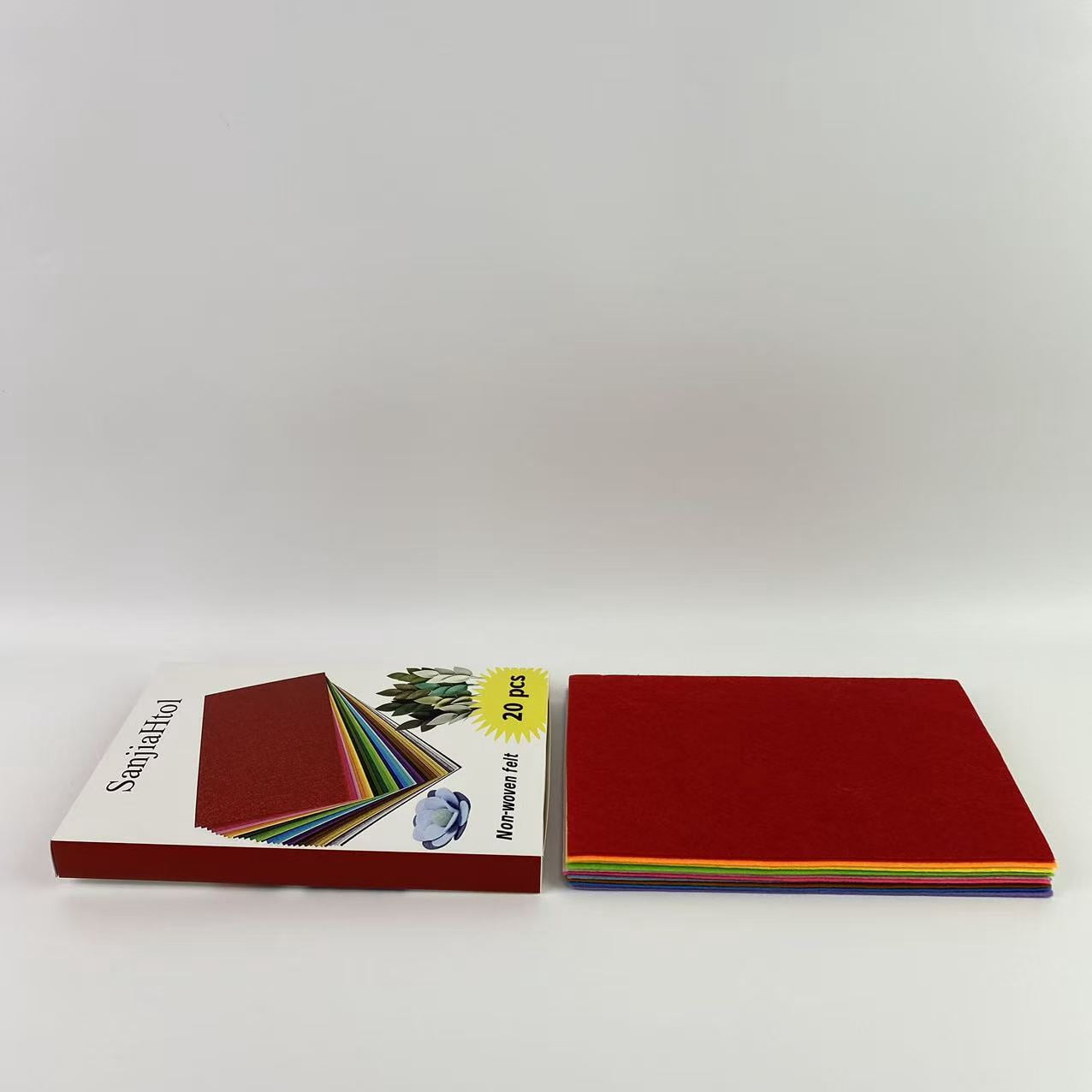 SanjiaHtol Non-woven felt,Felt Fabric Sheets, 12" x 8" Craft Felt Fabric Sheets, Assorted Felt Stiff Fabric Square