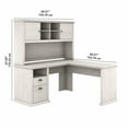 thumbnail image 4 of Bush Furniture Yorktown 60" W L Shaped Desk with Hutch, Off-White, 4 of 7