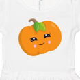 thumbnail image 4 of Inktastic Smiling Pumpkin, Halloween, Orange Pumpkin Girls Toddler Dress, 4 of 5