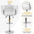 thumbnail image 5 of YRLLENSDAN,Bar Stools Set of 2,Counter Height Bar Stools,Swivel Bar Stools,with Handrails Andbackrest,Modern,Leather,Adjustable,White, 5 of 7