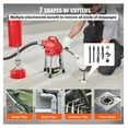 thumbnail image 4 of Drain Cleaner Machine 120FT x 5/8In, 370W Sewer Snake Auger Kit, Sectional Cable Drain Clog Remover Tool with 7 Cutters for Sink, Toilet, Floor Drain, 4 of 7