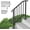 Black-Fence, variant on ANHXN Handrails for Outdoor Steps, Stair Hand Rail Kit, Transitional Carbon Steel Railings with Installation Kit, Stair Rails for Seniors, Concrete Steps & Porch & Deck