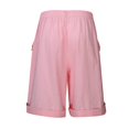 thumbnail image 3 of Comfortable Shorts for Women, Sports Shorts for Women,Women's Casual Shorts Elastic Waist Comfortable Pocket Summer Loose Fit Pure Solid Knee Length, 3 of 8