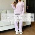 thumbnail image 3 of Gamivast Winter 2 Piece Sets for Women Fleece Long Sleeve Crewneck Top Pants Sleepwear Cozy Loungewear Winter Warm 2 Piece Sweatsuit, 3 of 7