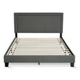 thumbnail image 4 of Furinno Laval v Queen Modern Polyester Platform Beds with Headboard, Slat, Stone, 4 of 4