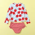 thumbnail image 3 of Toddler Girls Rash Guard 2-Piece Swimsuit Set - Long Sleeve Bikini with UPF 50+ Sun Protection, 3 of 9