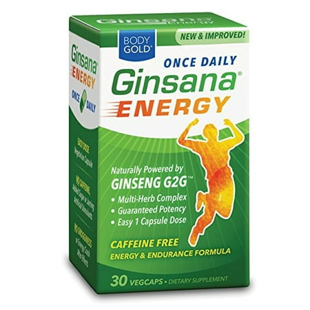 Ginsana Energy Caffine Free Energy & Endurance Capsules, 30