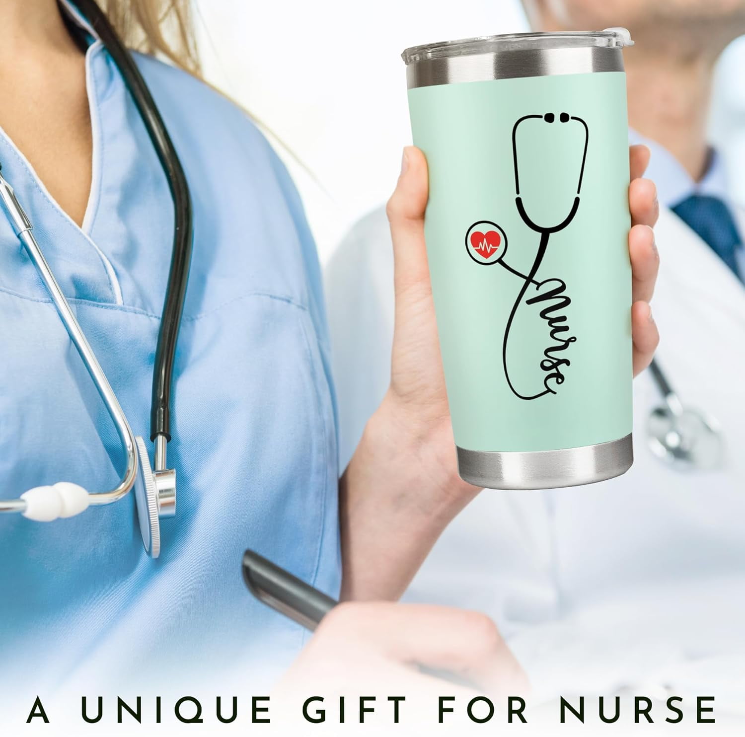 Nurse Gifts for Women - Nurses Week Gifts - Appreciation Gift for Nurses - Nurse Rn Lpn Practitioner Gift for Women - Retirement, Graduation Nursing Student Ideas - 20 Oz Mint Tumbler