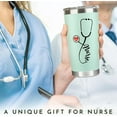 thumbnail image 3 of Nurse Gifts for Women - Nurses Week Gifts - Appreciation Gift for Nurses - Nurse Rn Lpn Practitioner Gift for Women - Retirement, Graduation Nursing Student Ideas - 20 Oz Mint Tumbler, 3 of 6