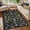 Black, variant on Washable Runner Rug,Floral Non Slip Hallway Runner Rug, Stain Resistant Soft Long Kitchen Rug,Low Profile Pet Friendly Floor Carpet for Entryway Bathroom Laundry Room