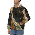 thumbnail image 3 of Honeii Abstract Gold Floral Galaxy Print Hoodies for Men, Pullover & Full Zip, Breathable Zip up Hoodie, Sweatshirt-XX-Large, 3 of 5