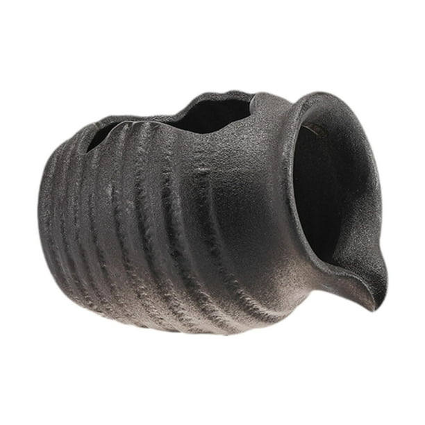Jarra de barro con fuente de agua circulante para cascada interior y exterior Negro