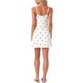 thumbnail image 3 of INSPIRE CHIC Women's Ribbed Babydoll Nightgown Sleeveless Sleep Dress with Ruffle Hem & Bow Detail M Heart, 3 of 6