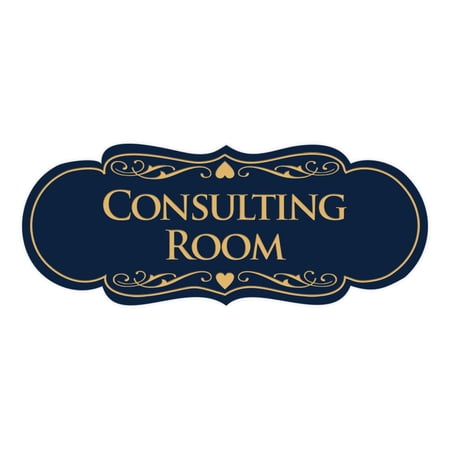 Signs ByLITA Designer Consulting Room Sign (Navy Blue/Gold) - Medium