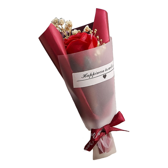 Mini ramo falso de jabón de aromaterapia artificial, ramo de rosas de imitación de aliento de bebé seco, regalos de flores para mamá, mujer y esposa.