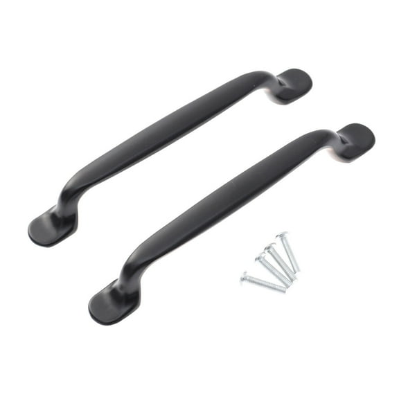 2 PCS Simple Modern Door Knobs Solid Two Holes Cabinet Handle Drawer Pulls for Home Kitchen (Black),Dresser for Bedroom