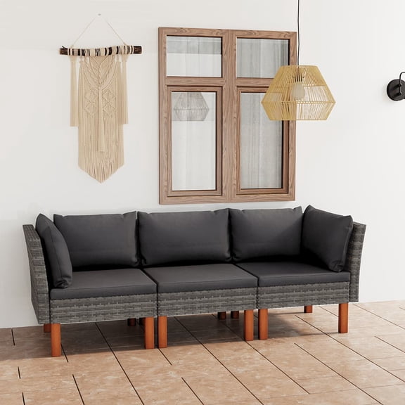 vidaXL Garden Sofa Grey