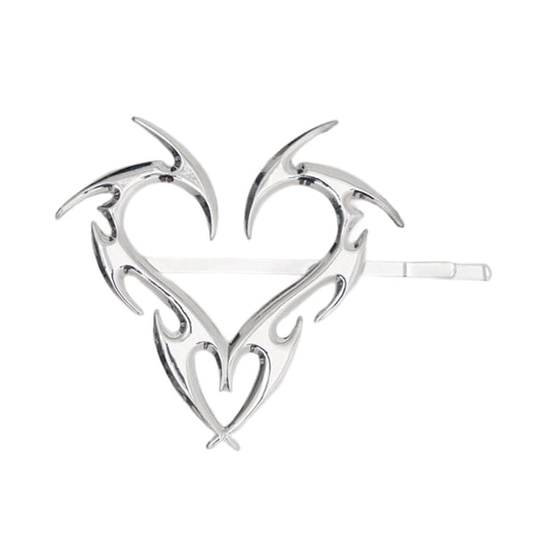 Pinza para el cabello en forma de corazón Pasador Tocado Soporte de cola de caballo antideslizante Accesorios Pinzas para el cabello Abrazadera lateral Cabello Niñas