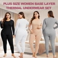 thumbnail image 7 of COMFREE Plus Size Women Thermal Underwear Long Johns Base Layer Top and Bottom Sets for Cold Weather, 7 of 7