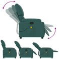 thumbnail image 3 of vidaXL Massage Recliner Chair Dark Green Fabric, 3 of 5