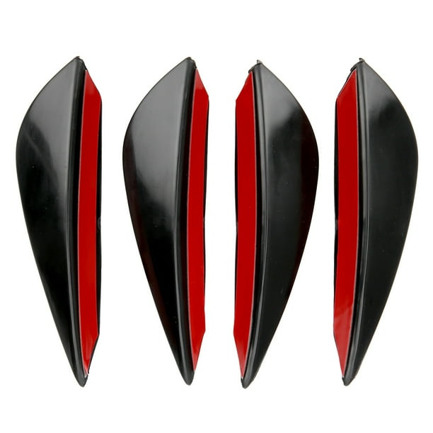 Uds. Parachoques delantero cuchillo de aire alerón modificación difusor Universal tipo pasta de PVC negro brillante Jadeshay A